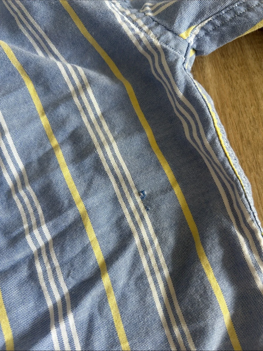 Boys Polo by Ralph Lauren Blue, Yellow & White Striped Button-Down Shirt Size 10